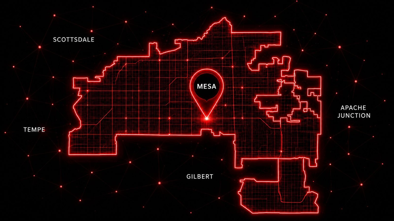 Map of Mesa Arizona