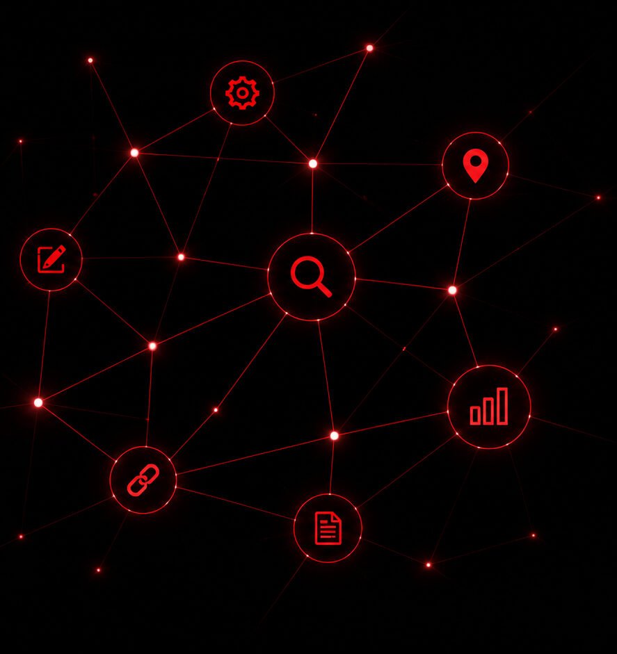 Nodes reflecting services offered at Unified SEO Services in Arizona